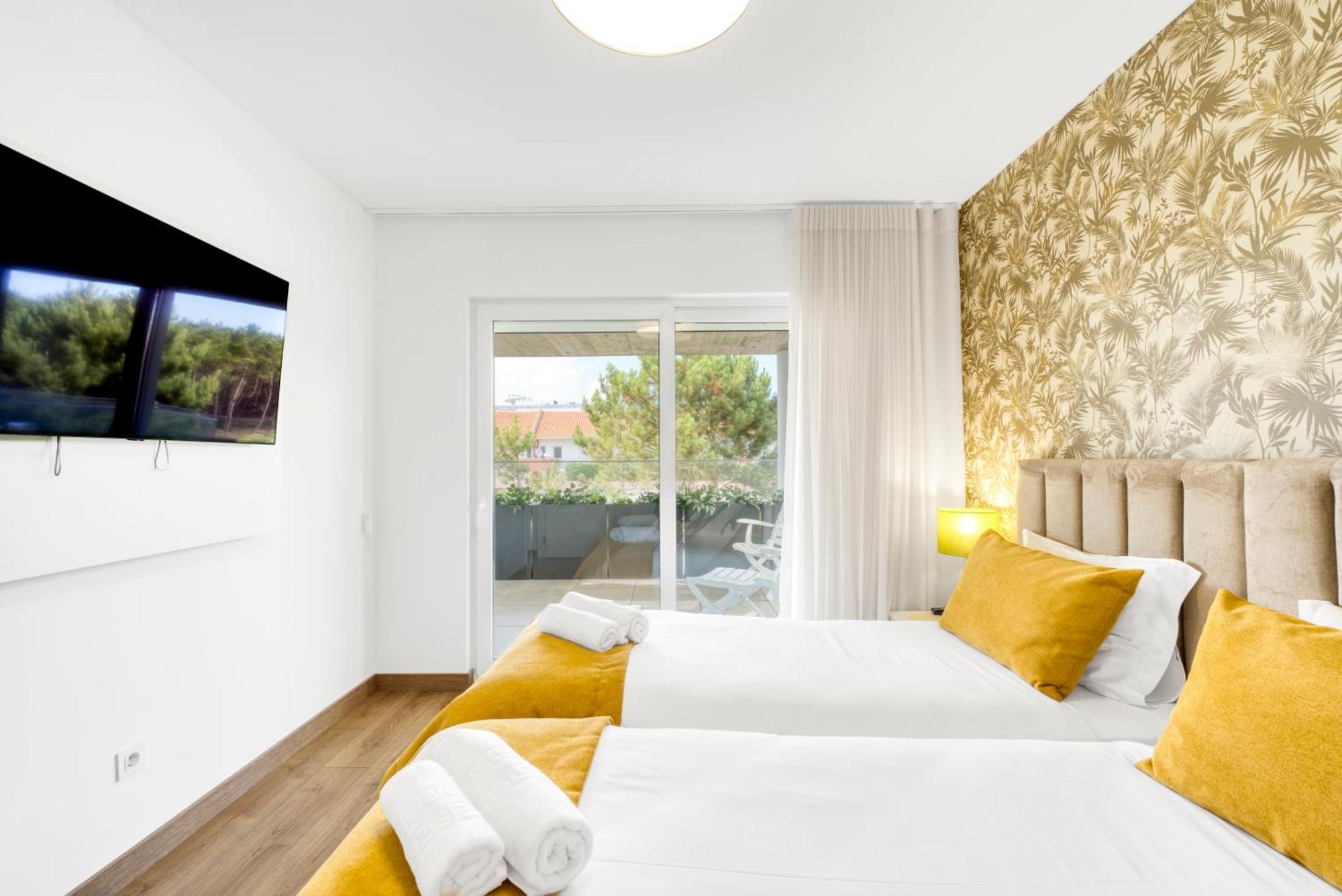 Mar A Vista - Condominium With Pool, Gym And Sea Views Nazaré Camera foto