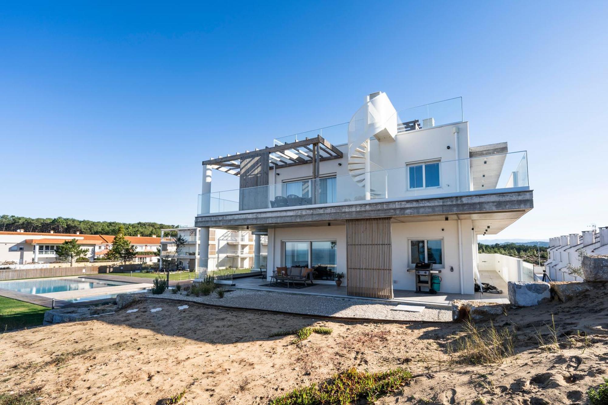 Mar A Vista - Condominium With Pool, Gym And Sea Views Nazaré Camera foto