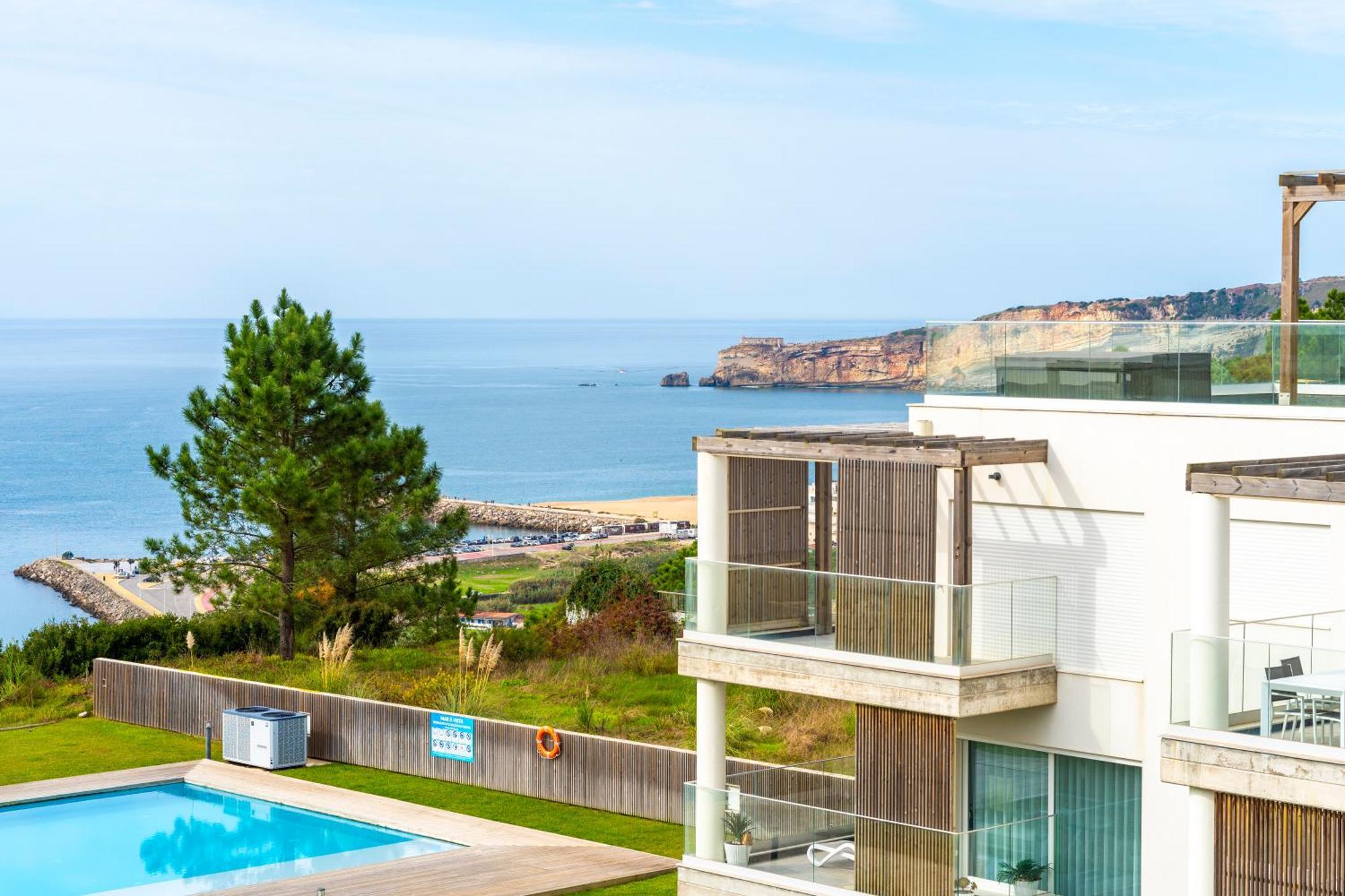 Mar A Vista - Condominium With Pool, Gym And Sea Views Nazaré Camera foto
